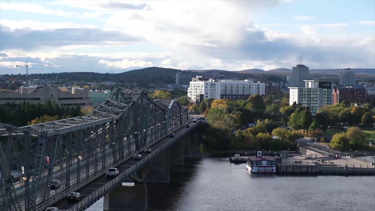 The Ottawa River, looking across to Gatineau Park in Quebec